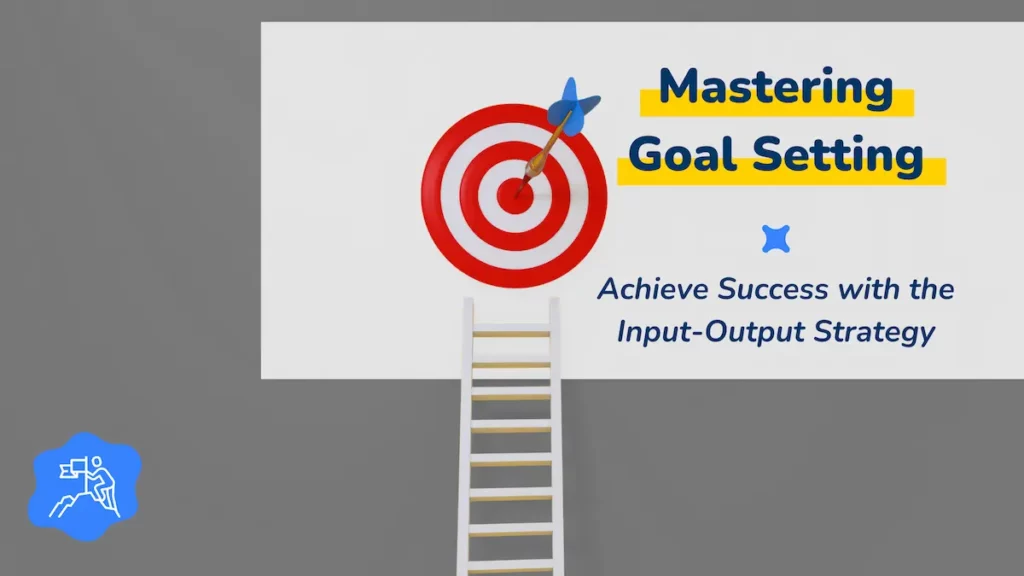 Target with a dart and a ladder, emphasizing mastering goal setting